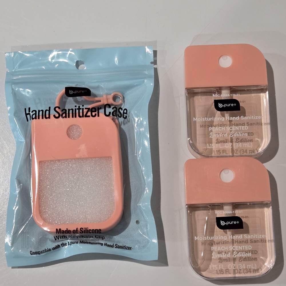 Bpure Peach Hand Sanitizers With Case